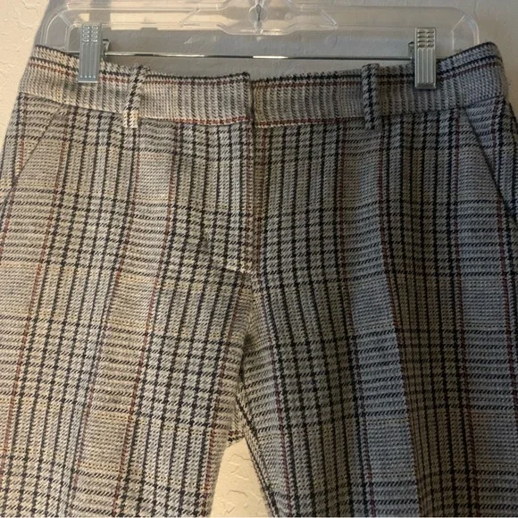 J. Crew Skimmer Vintage Plaid Pants City Fit Wool Blend Size 0 - Picture 2 of 9